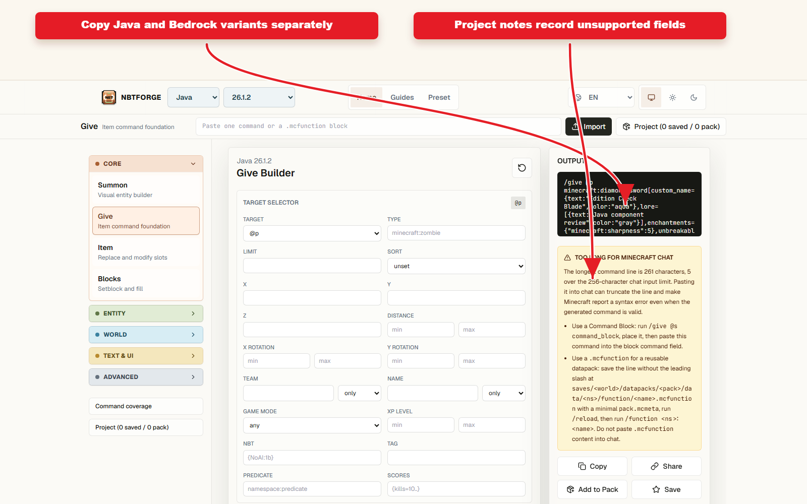 Copy-ready output for Cross-edition item preset checklist.