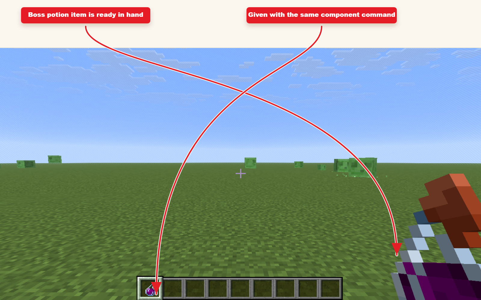 In-game screenshot showing Boss Phase Tonic potion delivered to the player.