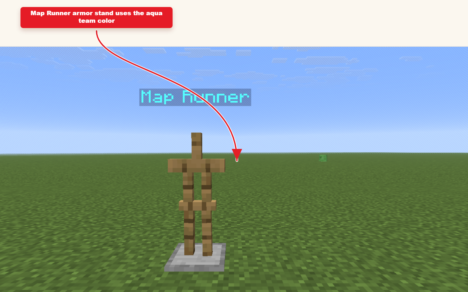 In-game Minecraft screenshot showing Team preset for colored names result.