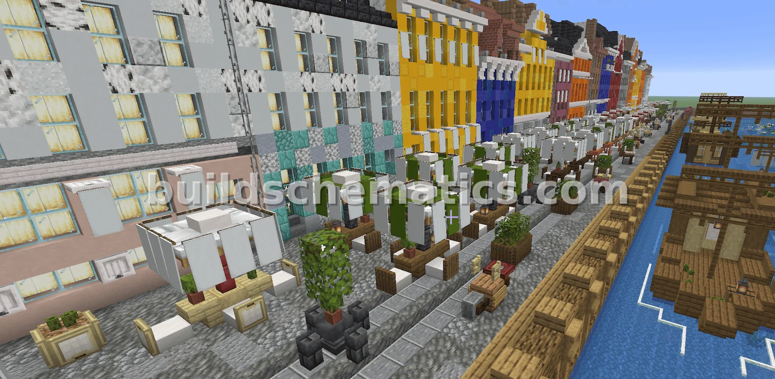 Colorful Cafe Benches for Minecraft — view 5