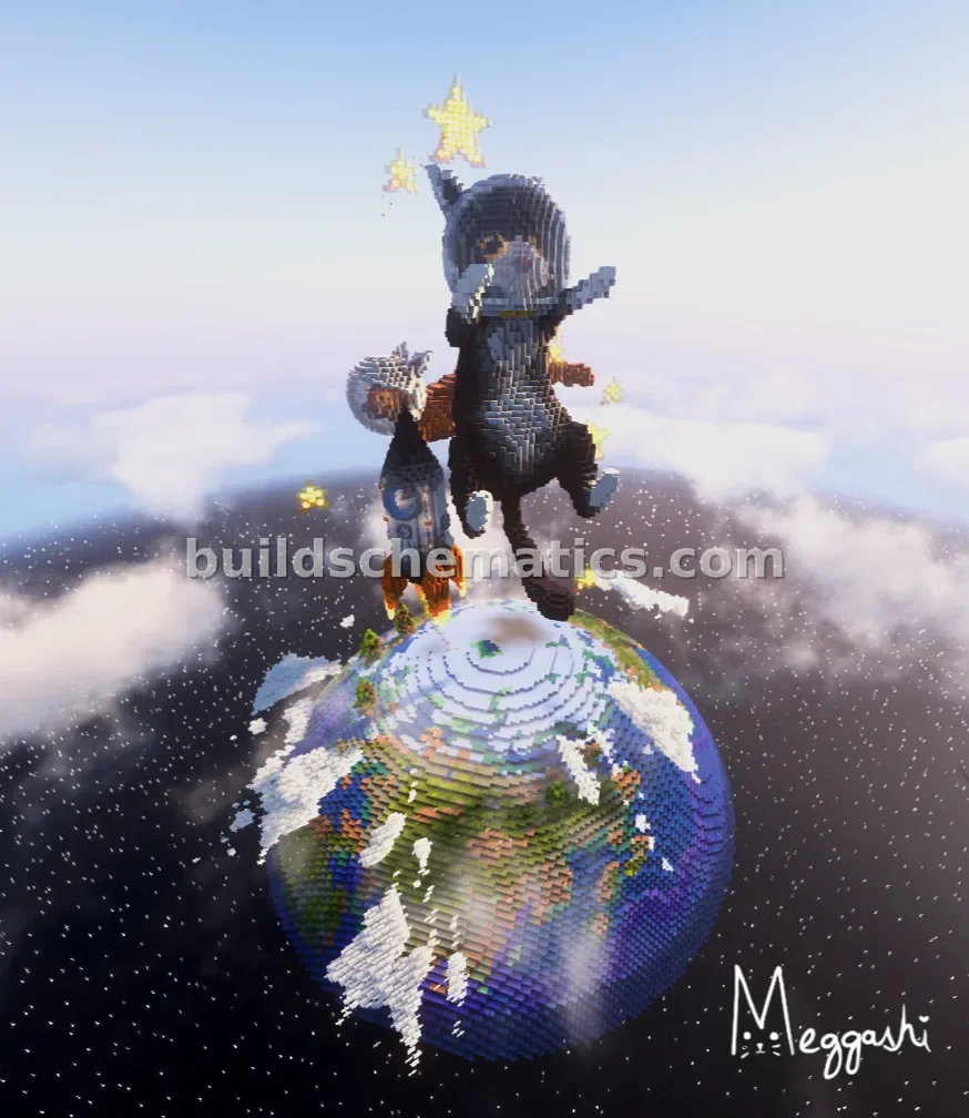 Space Cats 3D Model Schematic