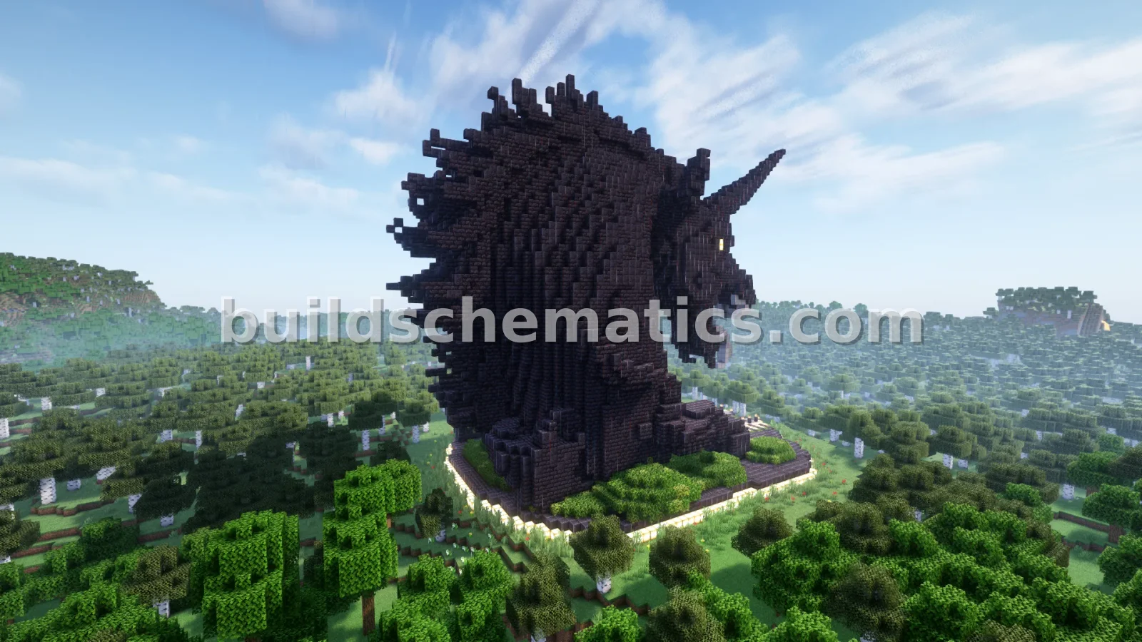 Dark Unicorn Nether Portal Statue — view 2