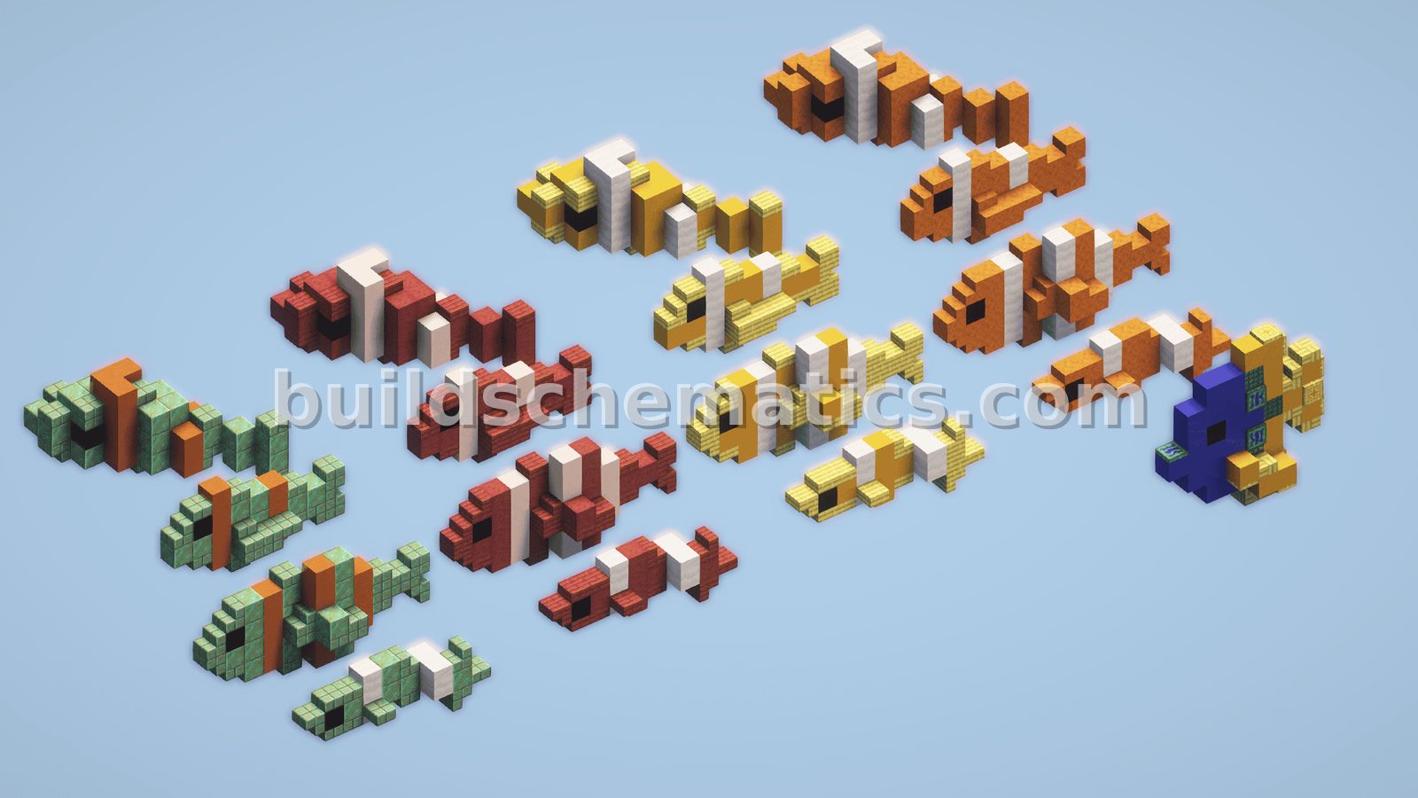 Tropical Fishes Pack - Minecraft Statue