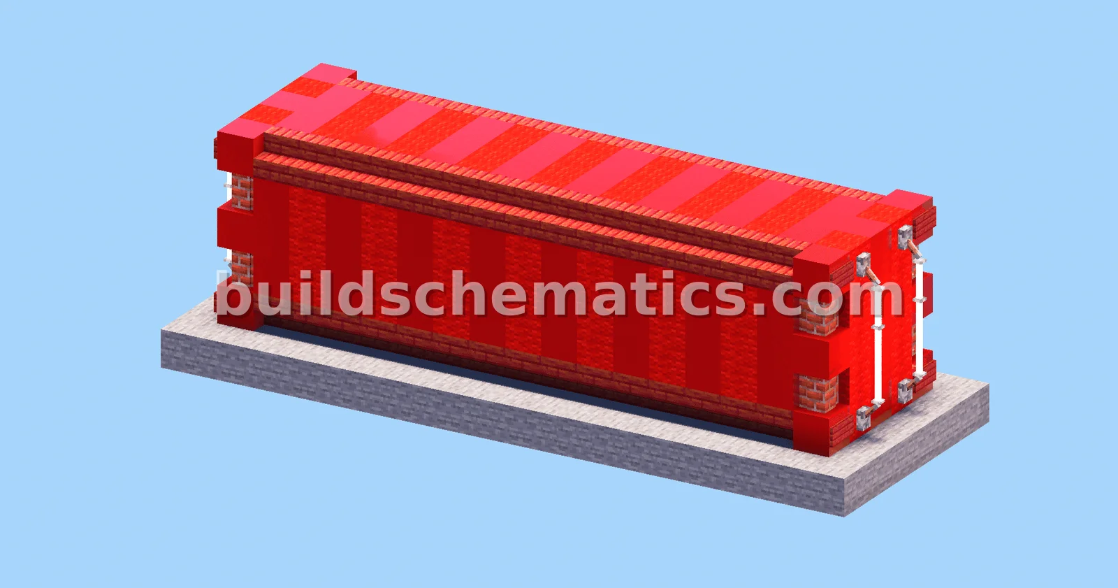 Red Storage Container Decoration