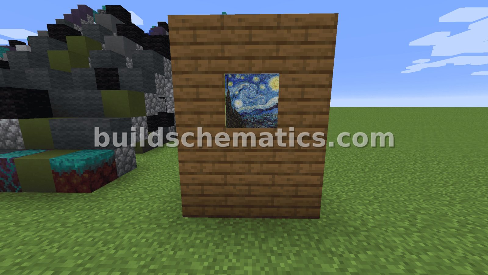 Starry Night Painting Minecraft Schematic