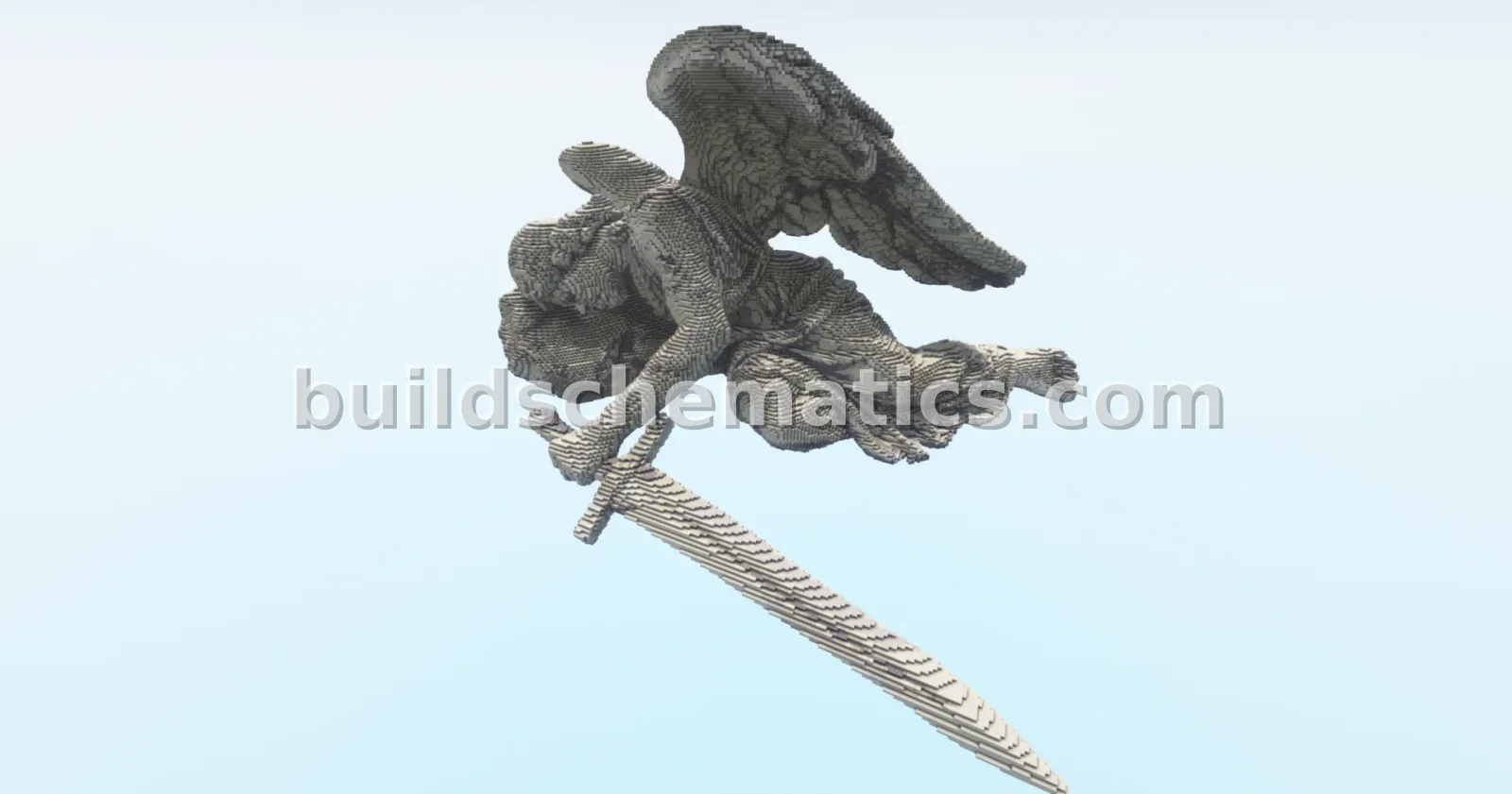 Reclining Angel Statue Minecraft — view 2