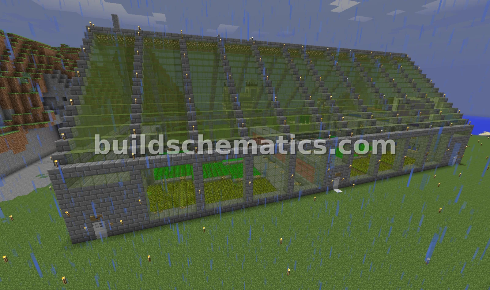 Semi-Automatic Crop Farm With Redstone Piston Harvester