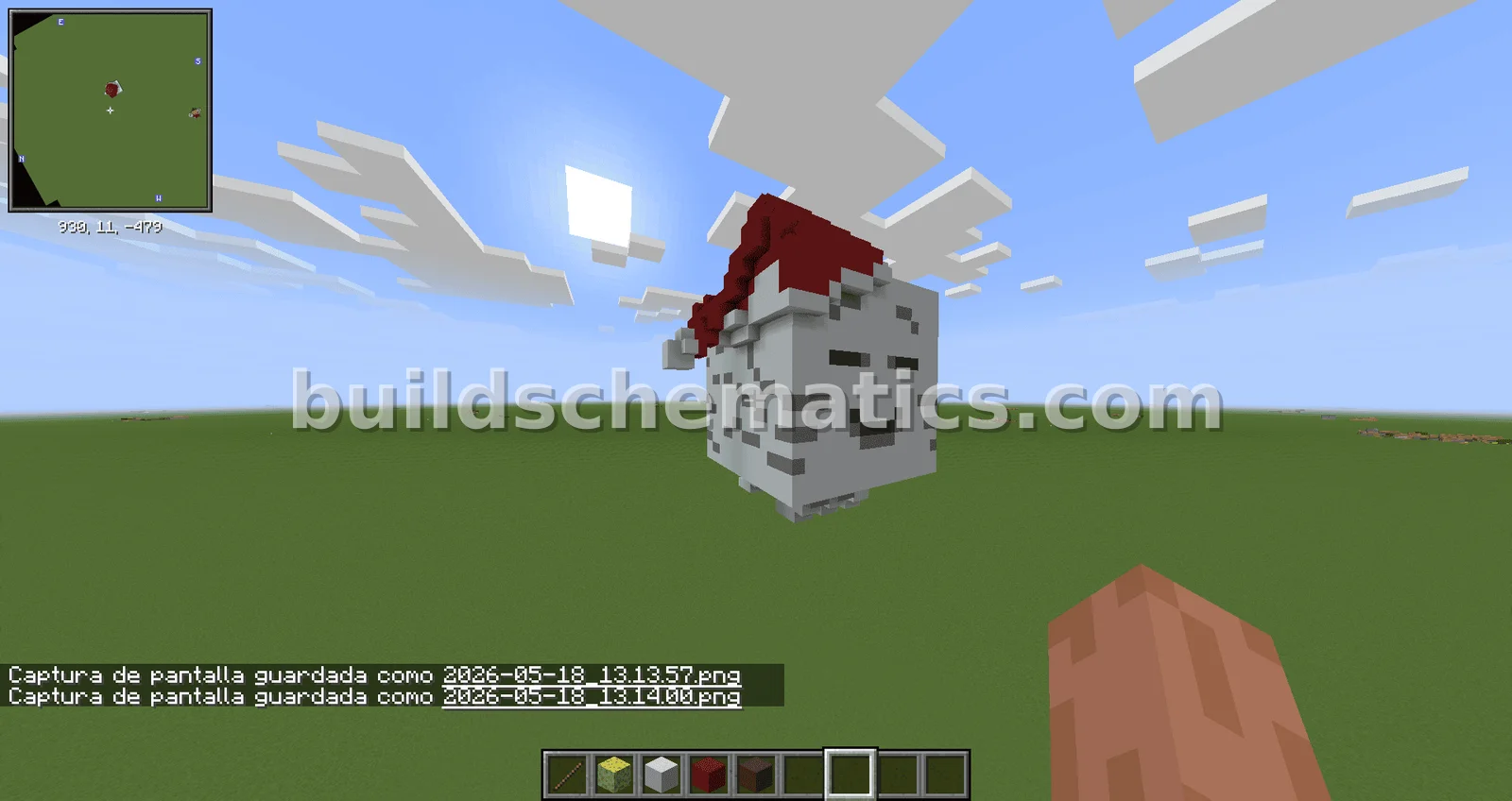 Christmas Ghast Statue