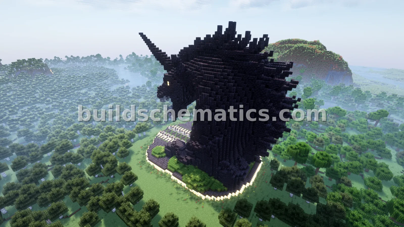 Dark Unicorn Nether Portal Statue — view 3