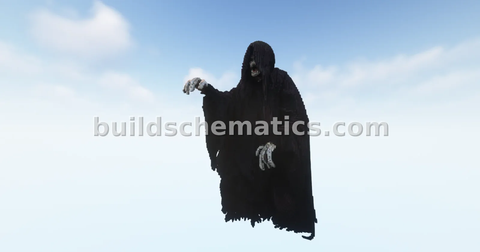Cloaked Reaper Statue Minecraft Build — view 4