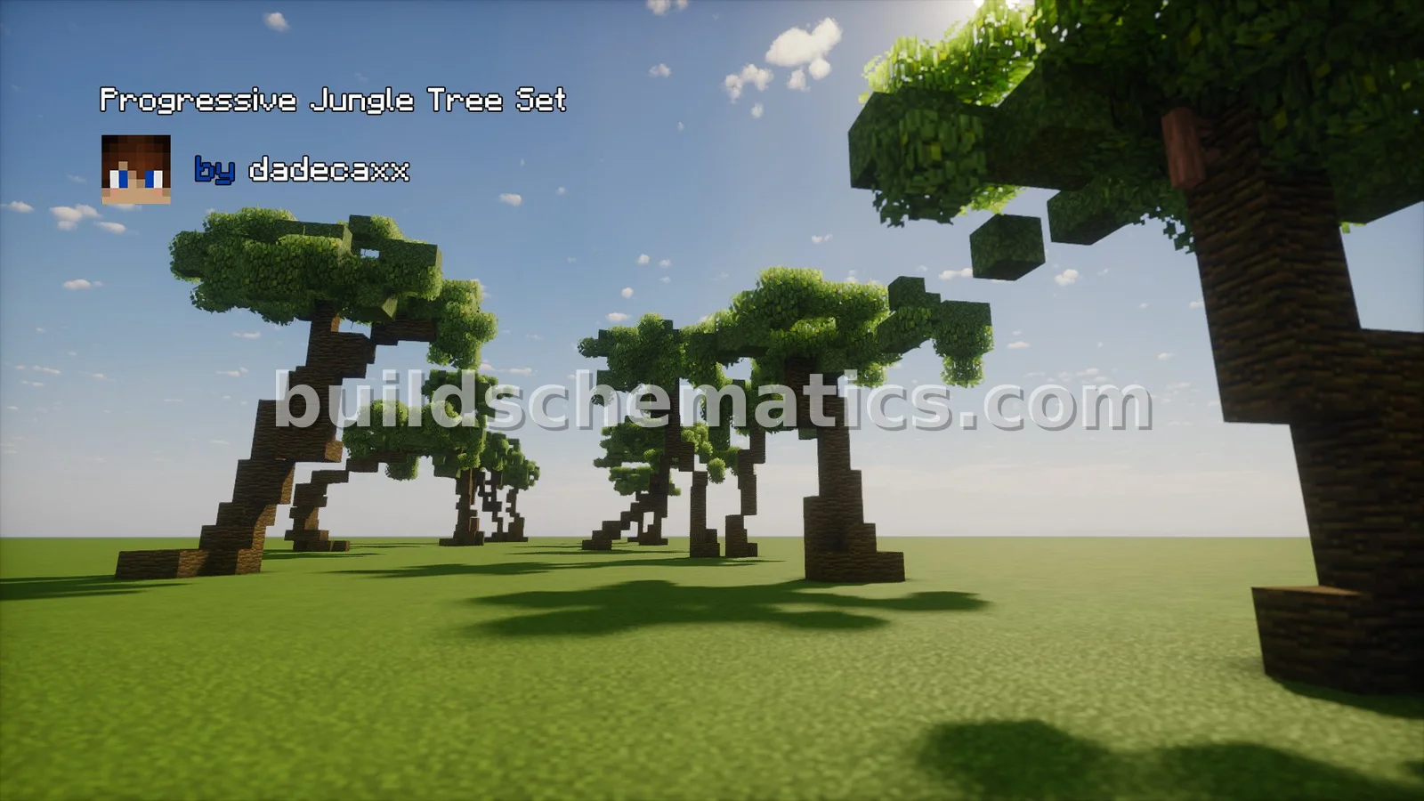 Custom Jungle Tree Asset Pack for Minecraft Landscaping — view 4