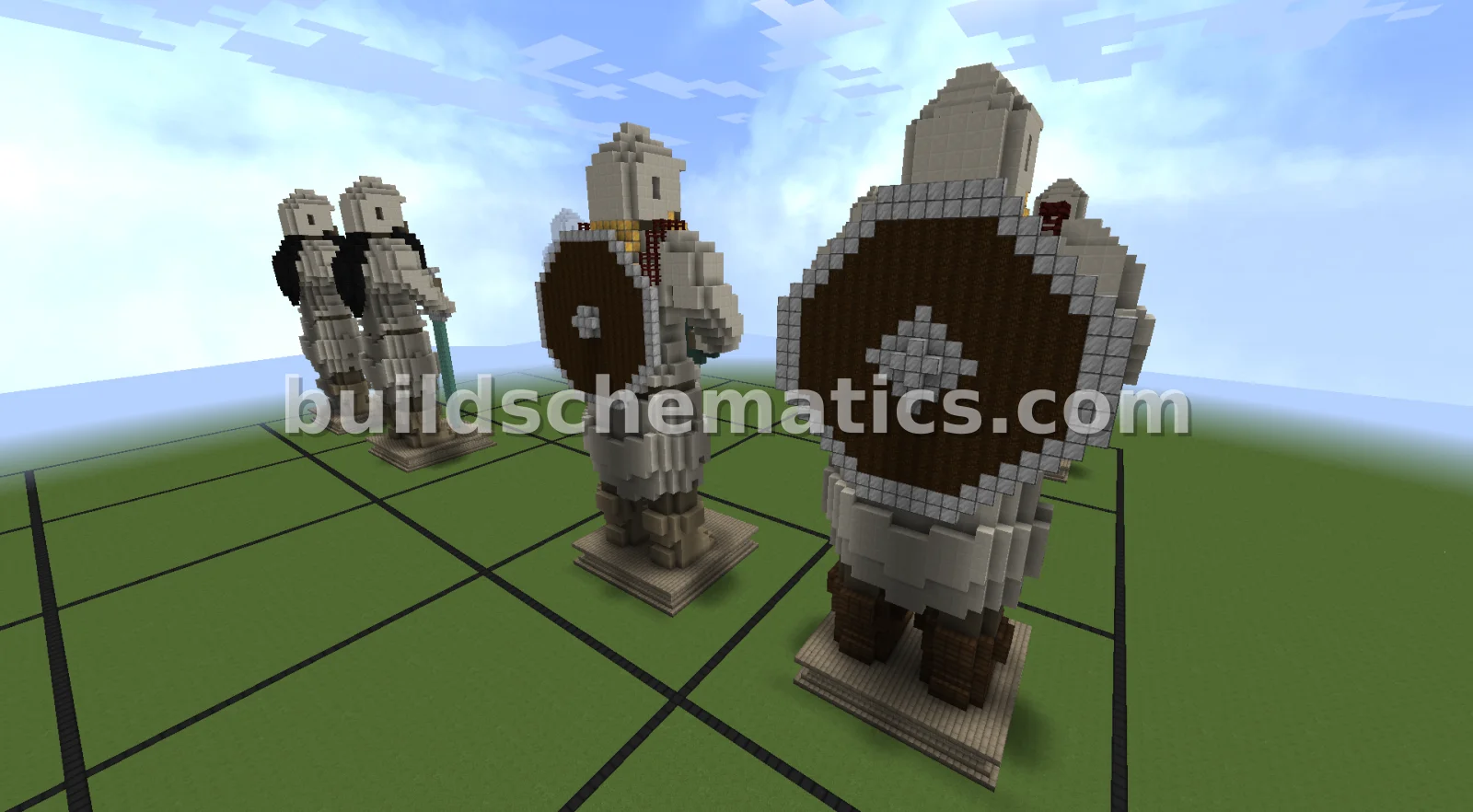 Dwarf Warrior Statue with Sword and Shield — view 3