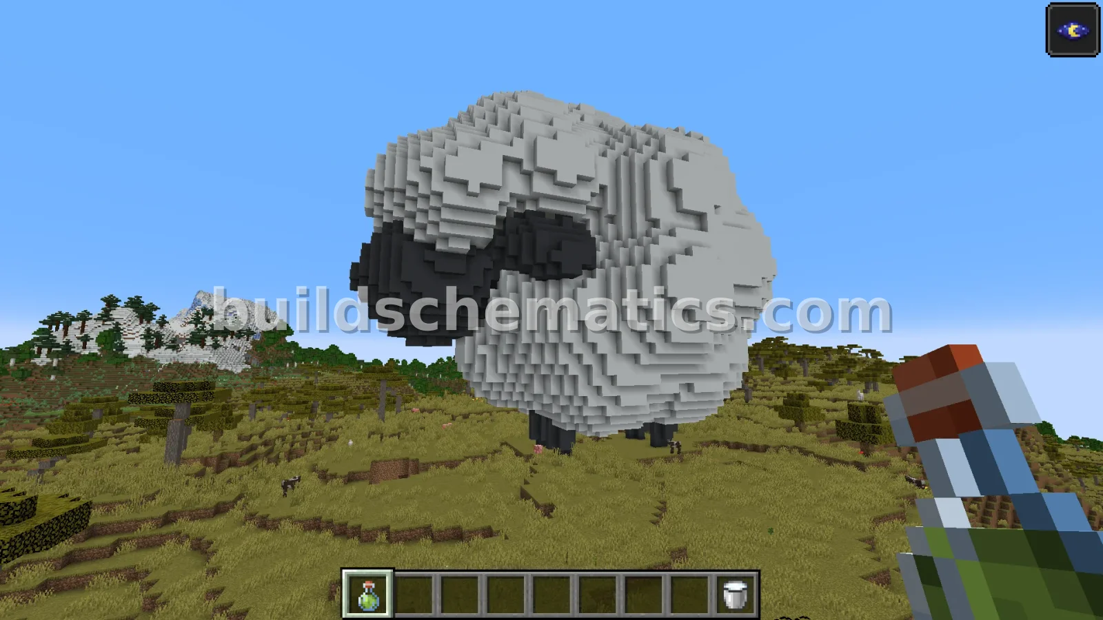 Large Minecraft Sheep Statue — view 4