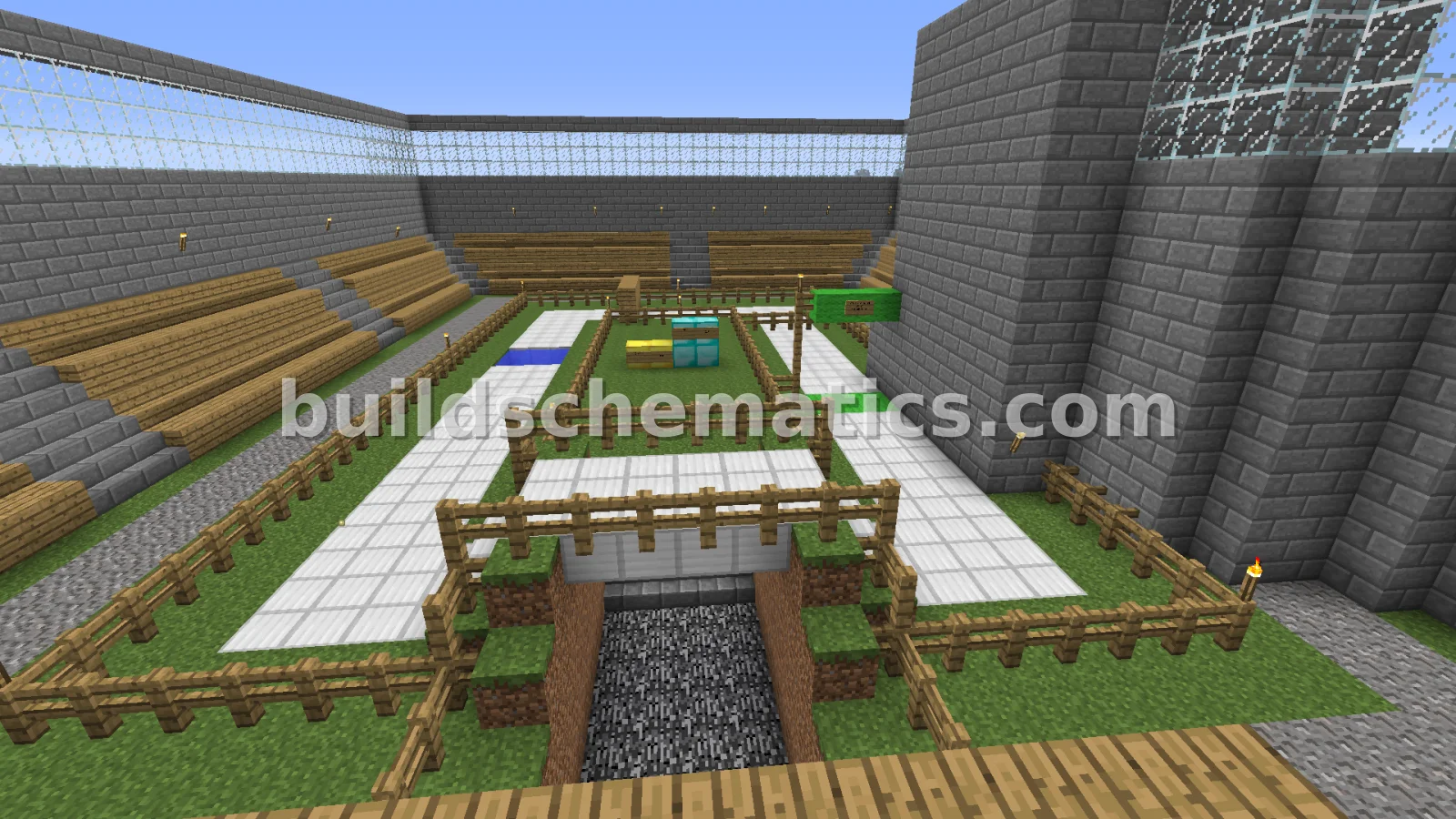 Small Horse Racing Arena with Custom Villager Trades — view 3