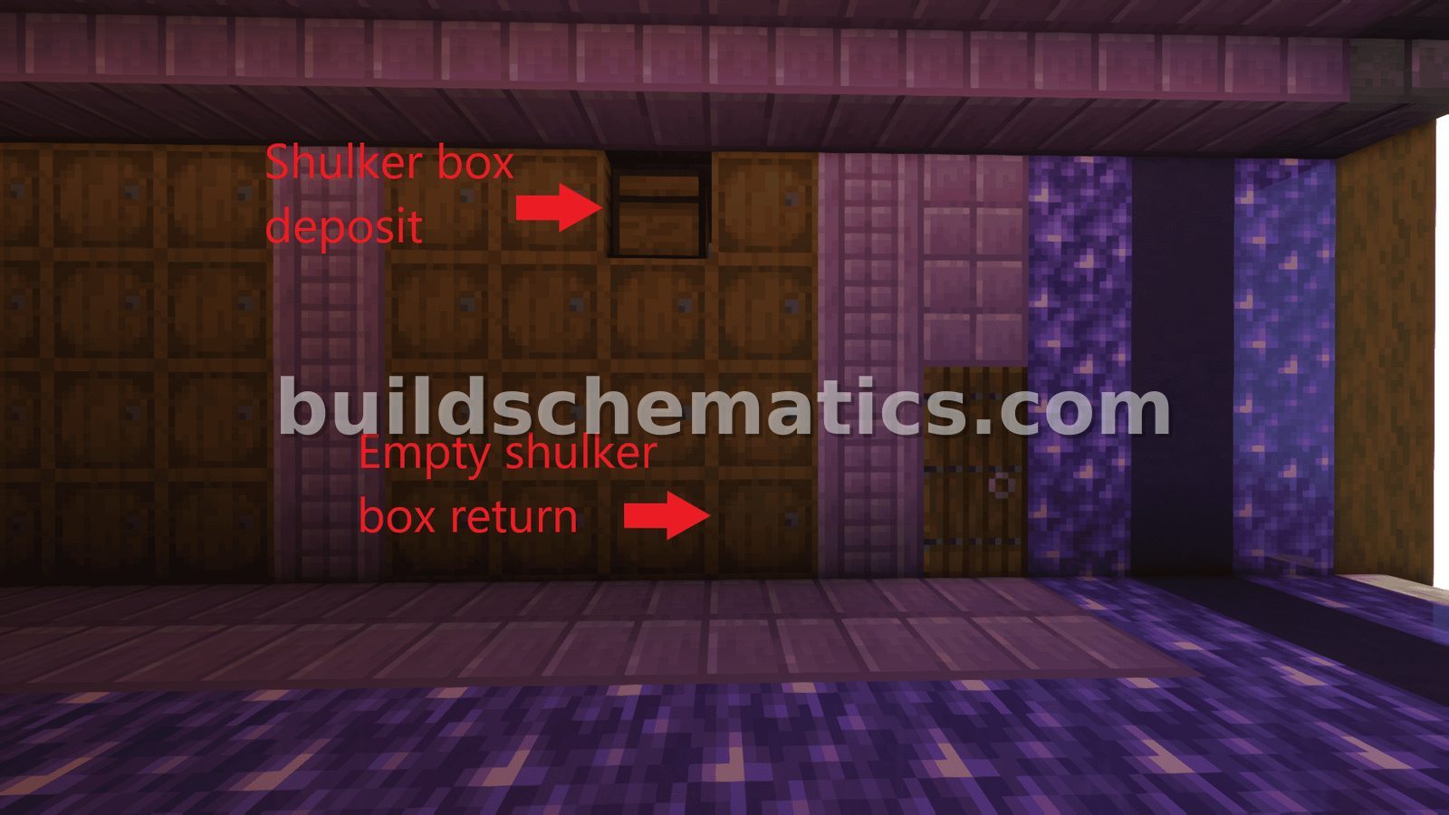 96 Sorter Storage with Shulker Unloader — view 2