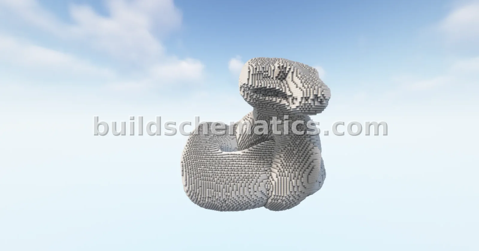 Minecraft White Snake Statue