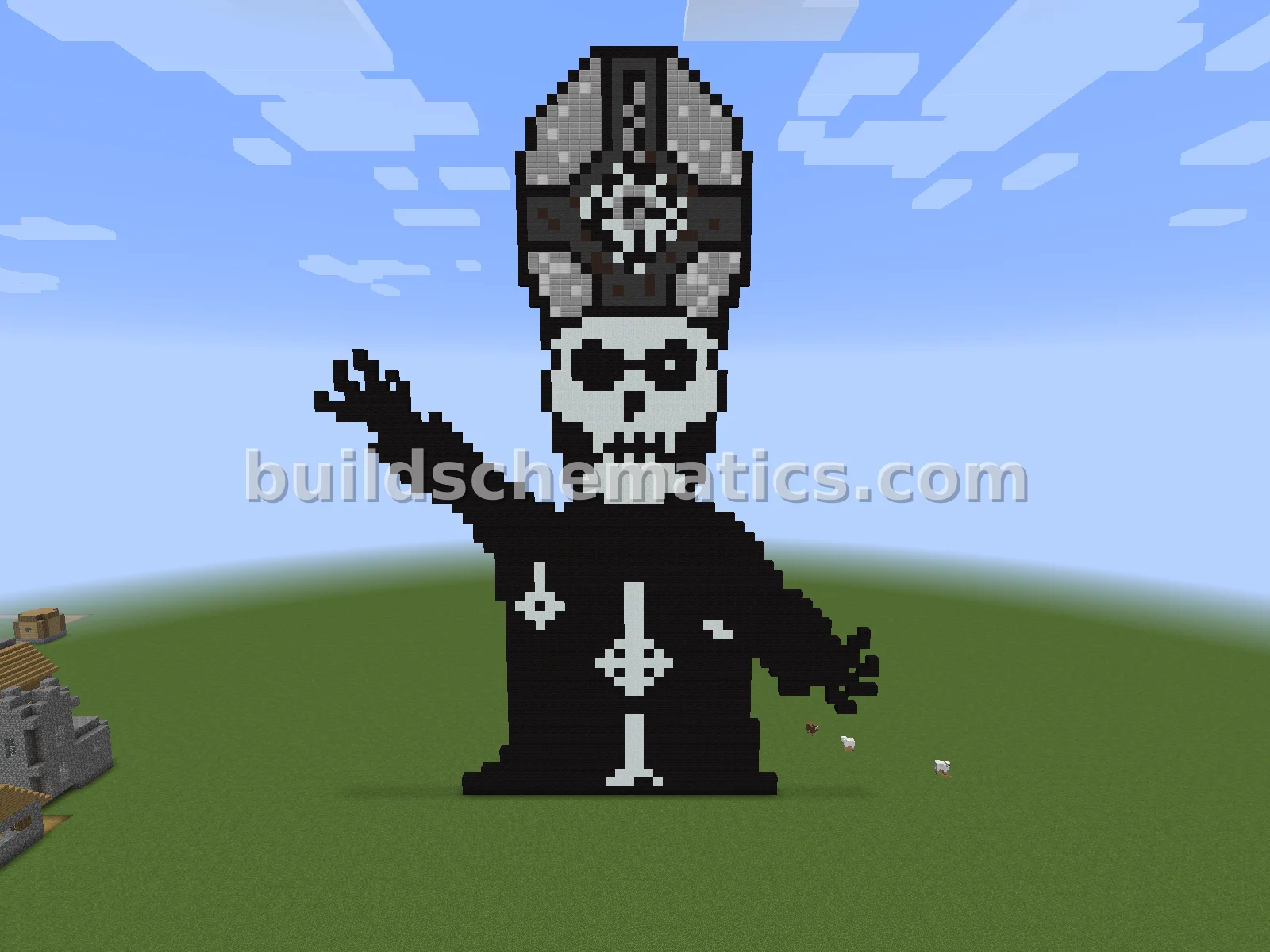 Papa Emeritus II Ghost Band Pixel Art