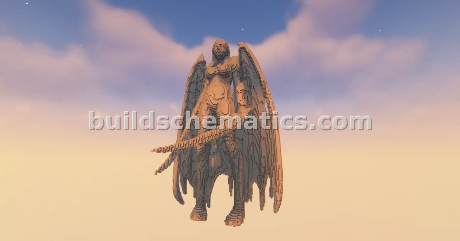 Minecraft Girl Squire Statue Sculpture — view 2