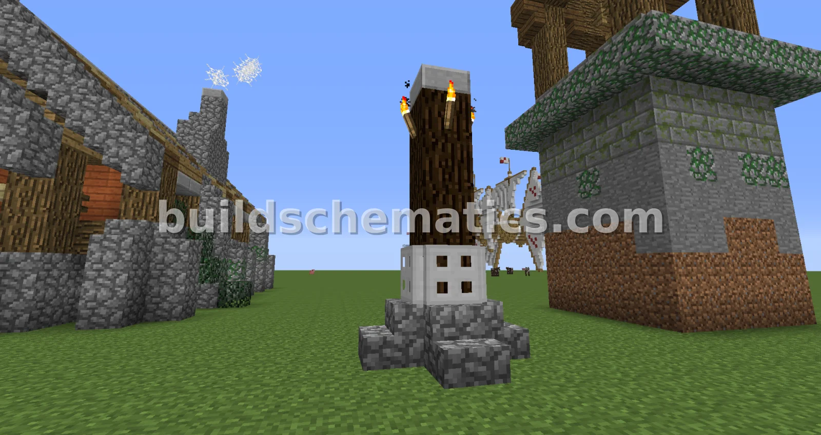 Rustic Village Lamp Post