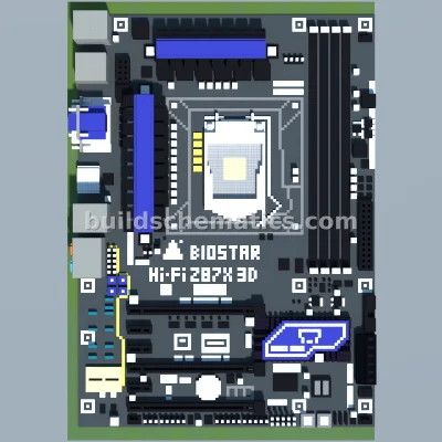 Biostar Z87X 3D Hi-Fi Motherboard — view 2