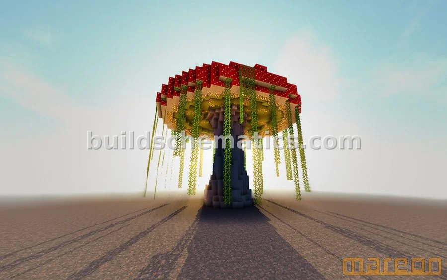 Giant Red Mushroom Structure