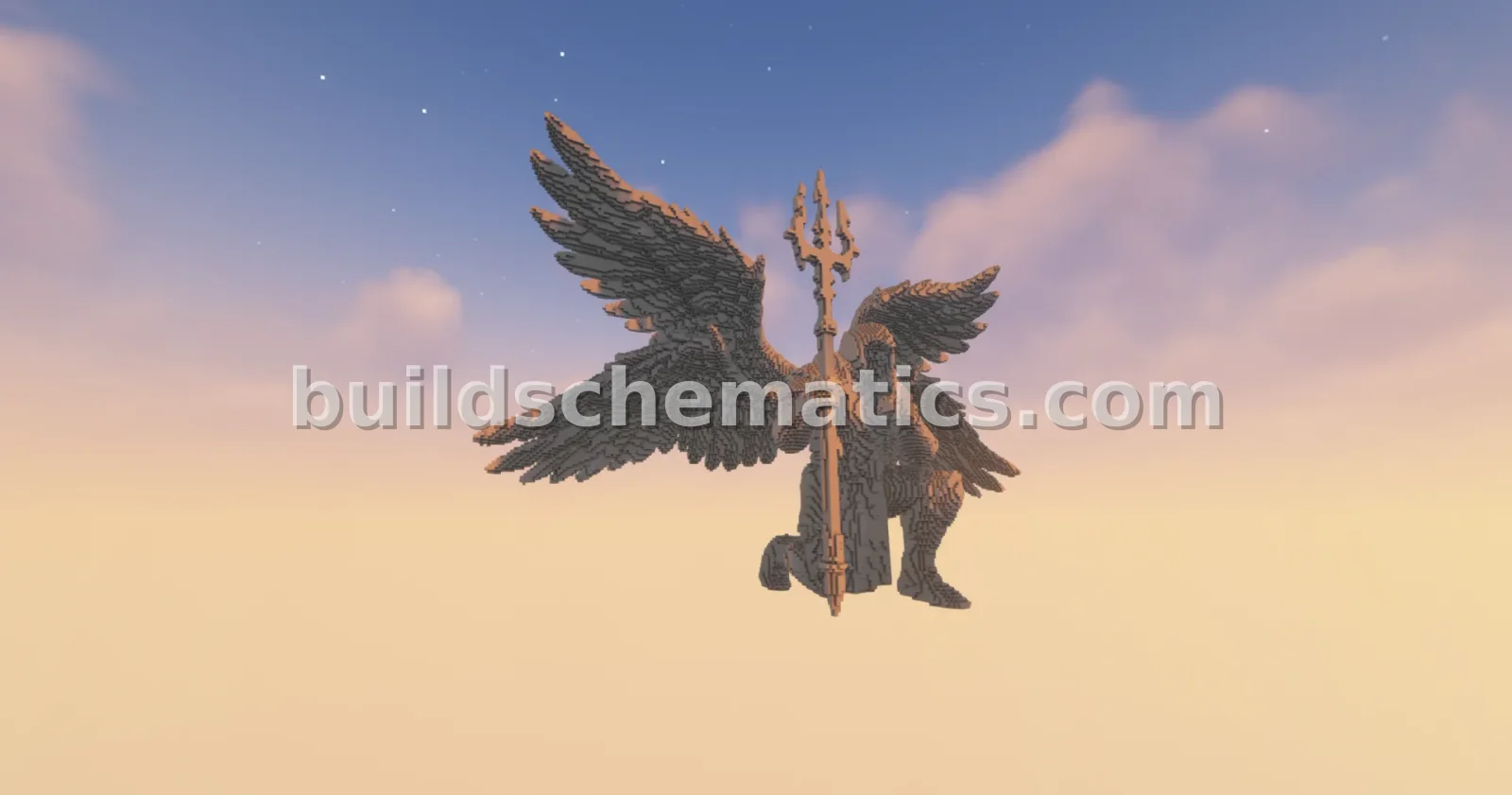 Angel Calebs Statue Minecraft Build — view 3