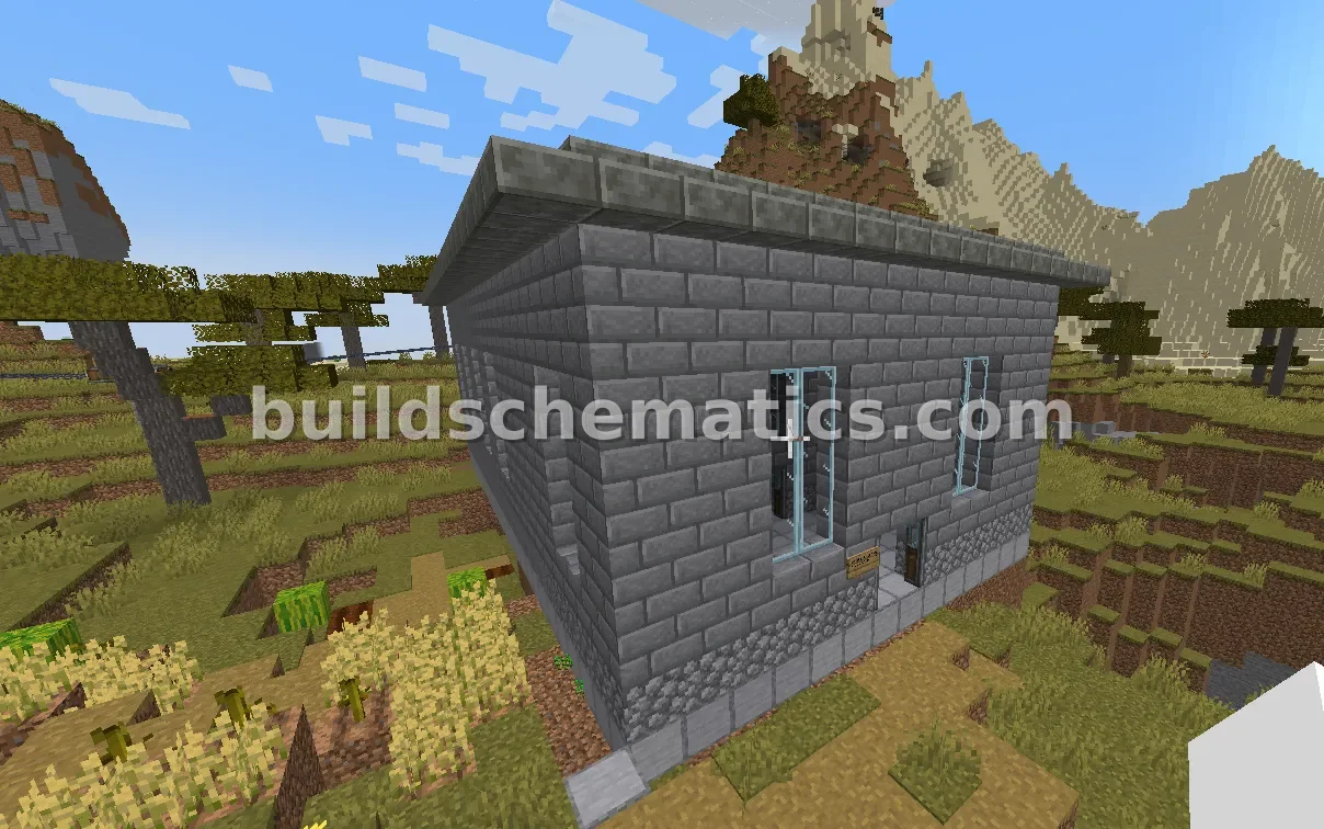 Stone Brick Factory Building