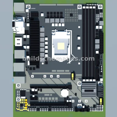 ASRock Z370M-Pro4 Motherboard Pixel Art — view 2