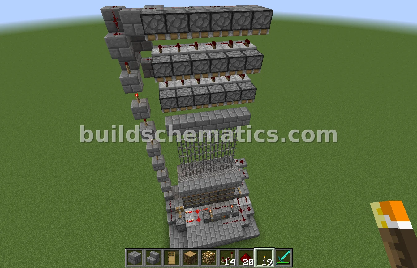 Redstone Castle Gate Mechanism — view 2