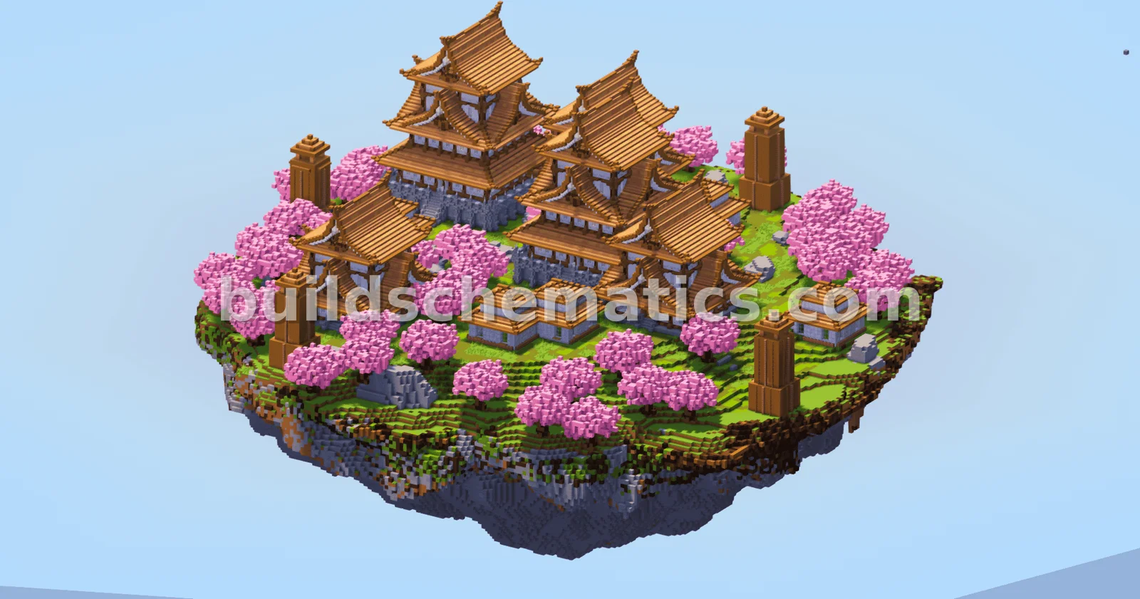 Jungle Wood Castles Japanese Floating Island
