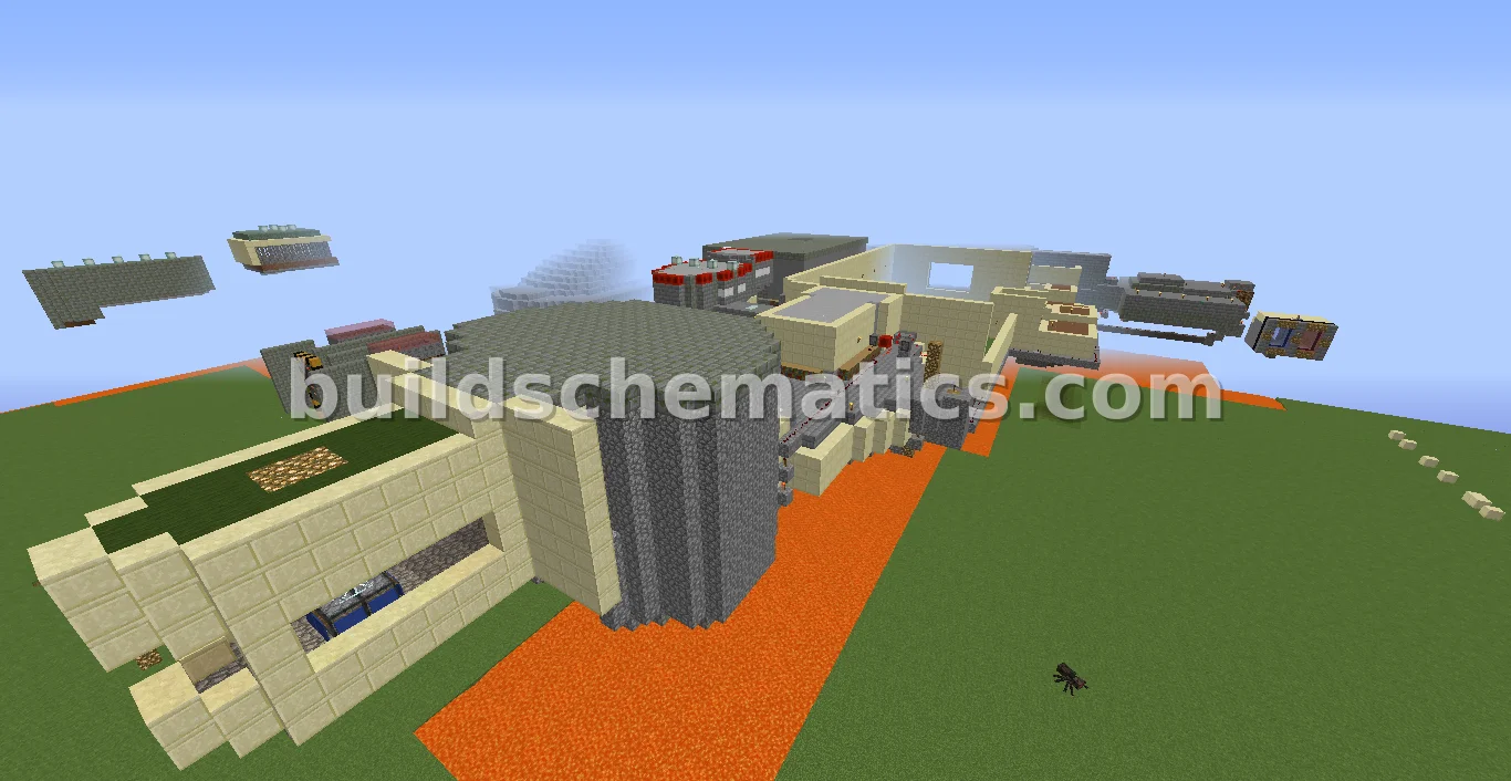 DOOM Hangar Level Minecraft Recreation