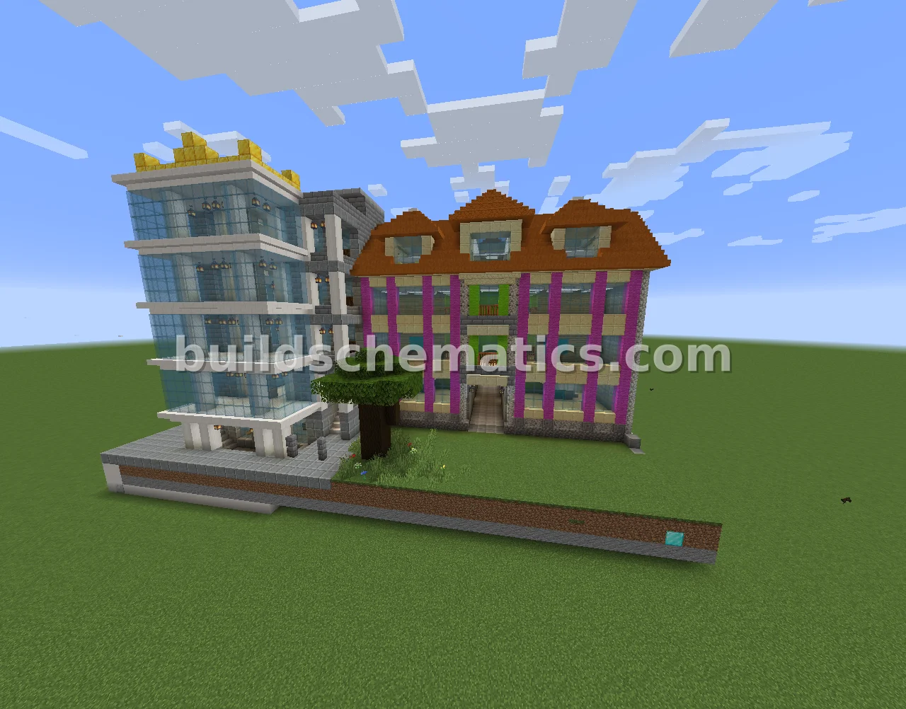 Corner Cinema and Houses — view 3
