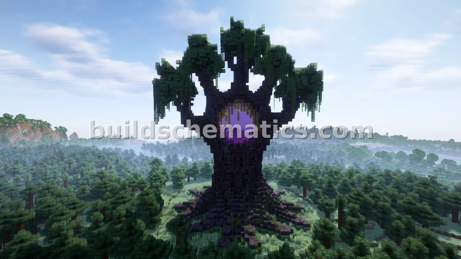 Minecraft Tree Beyond Nether Portal Statue — view 4