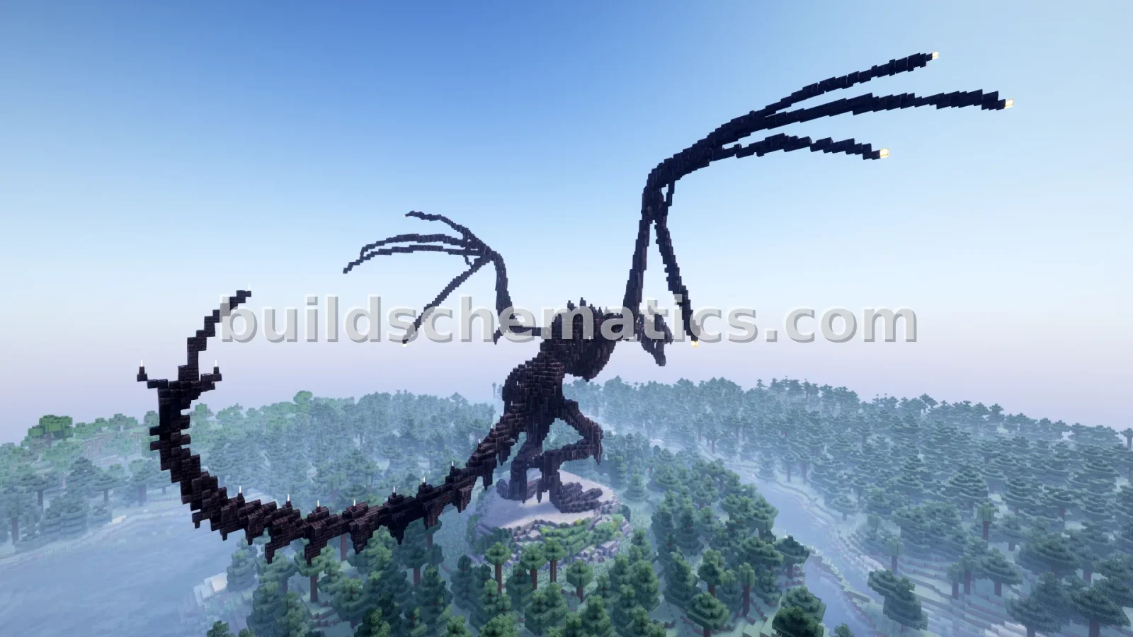 Ender Dragon Skeleton Statue for Minecraft — view 4