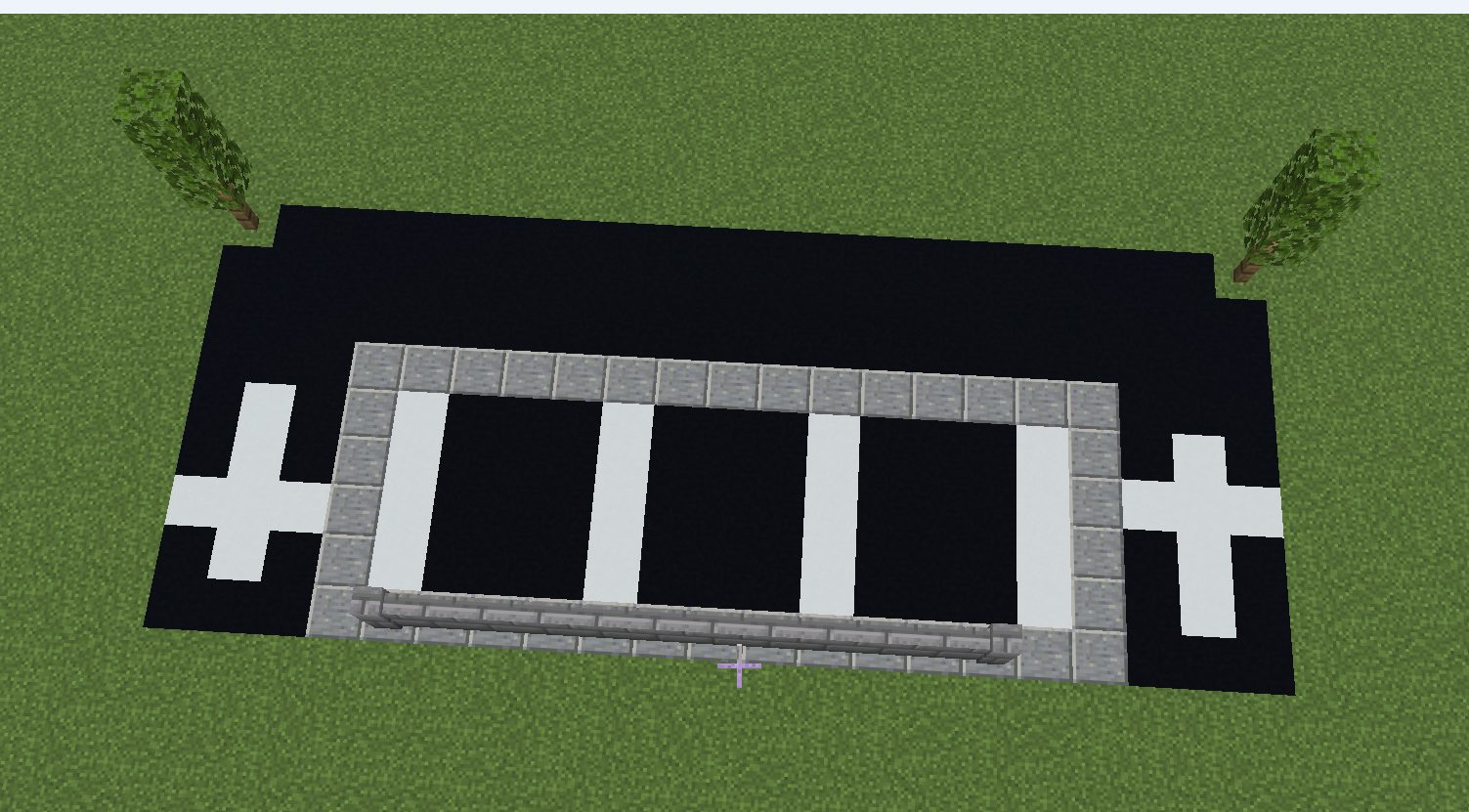Compact Three-Car Asphalt Parking Lot
