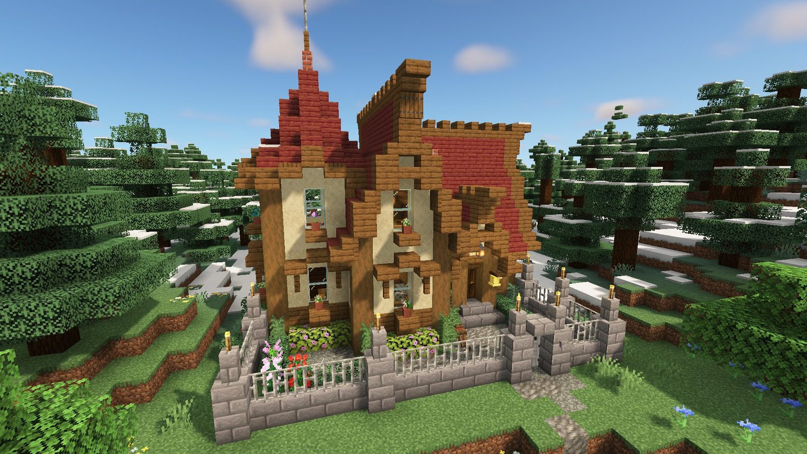 Medieval Rustic Survival Home with Interior