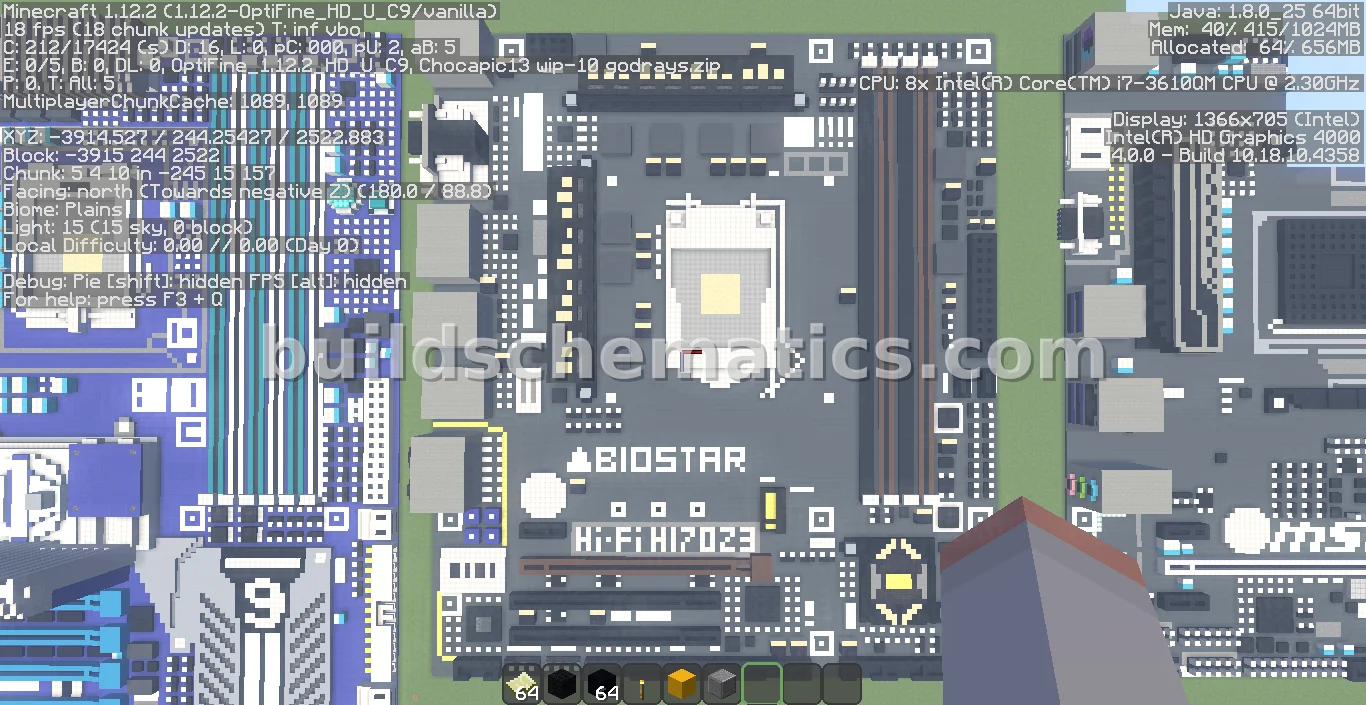 Intel H170Z3 Hi-Fi Motherboard Pixel Art — view 2