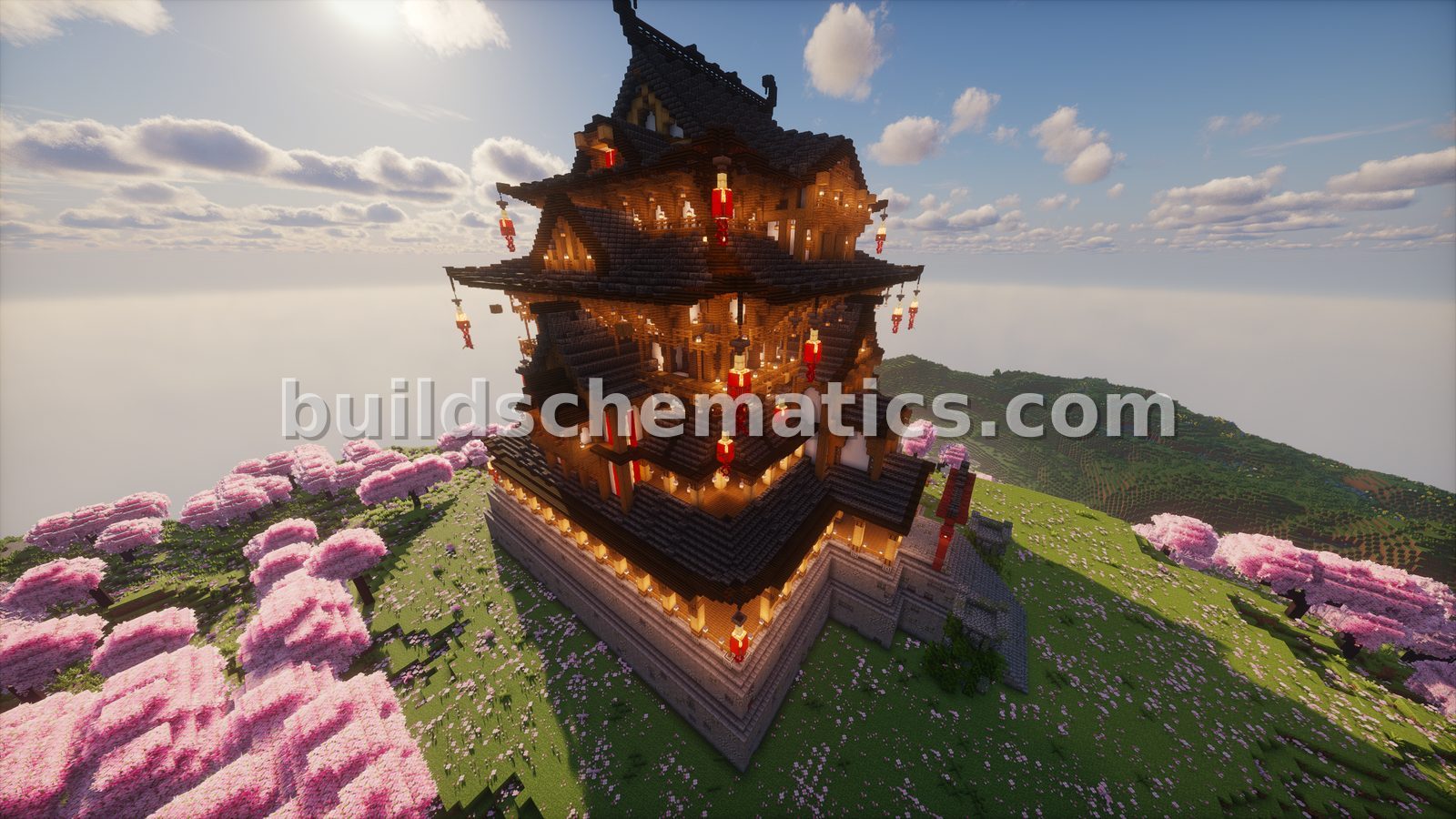 Traditional Japanese Feudal Fortress Build — view 3