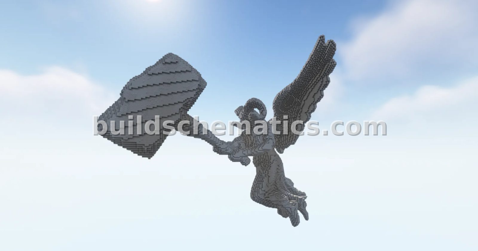 Angel War Statue Minecraft Build