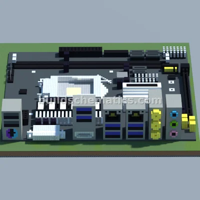 ASRock Z270M-ITX/ac Motherboard Pixel Art — view 2