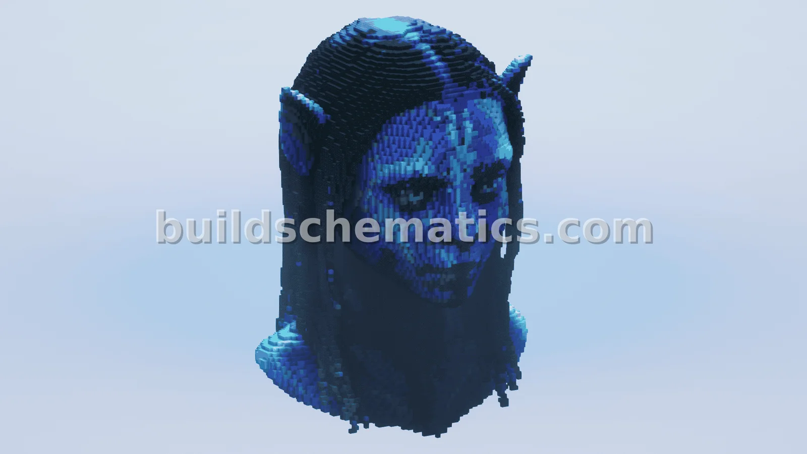 Female Avatar Bust Pixel Art Statue
