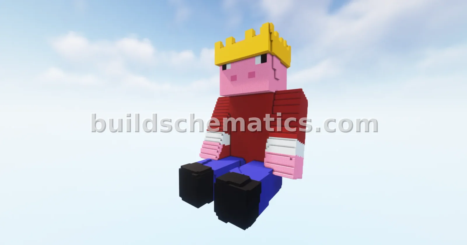Youtuber Statue 3D Minecraft — view 3