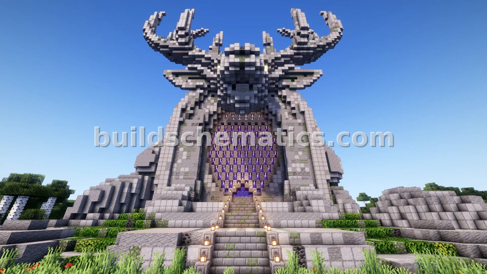 Deer Head Nether Portal Statue — view 4