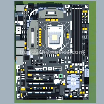ASRock Z68 Extreme4 Motherboard Pixel Art — view 2