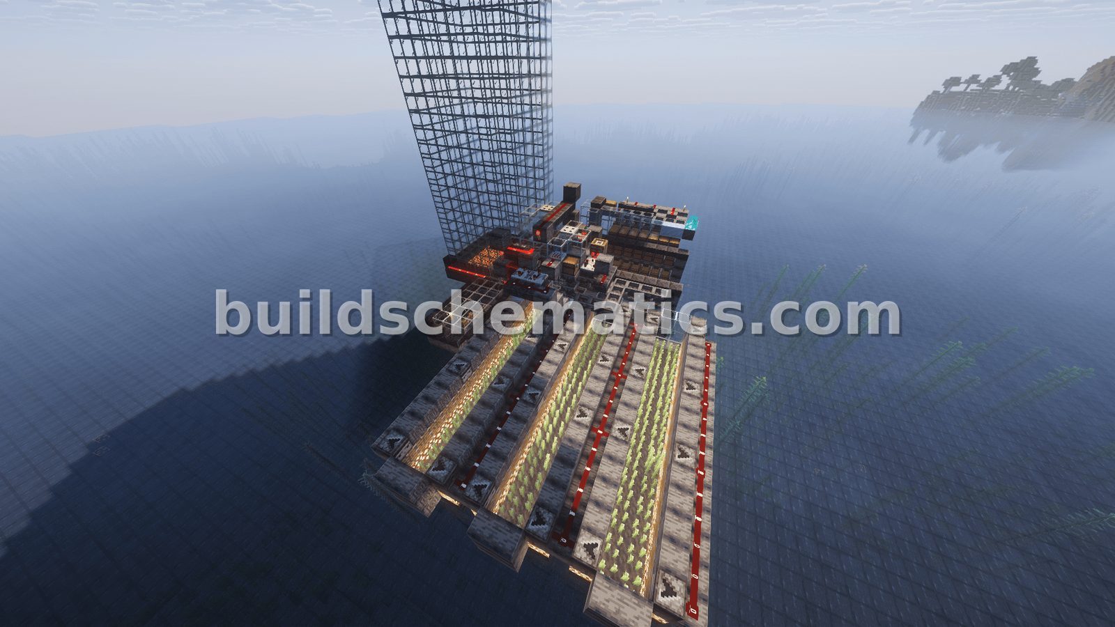 Automated Mob Grinder with Sugar Cane Farm and Rocket Crafter — view 2