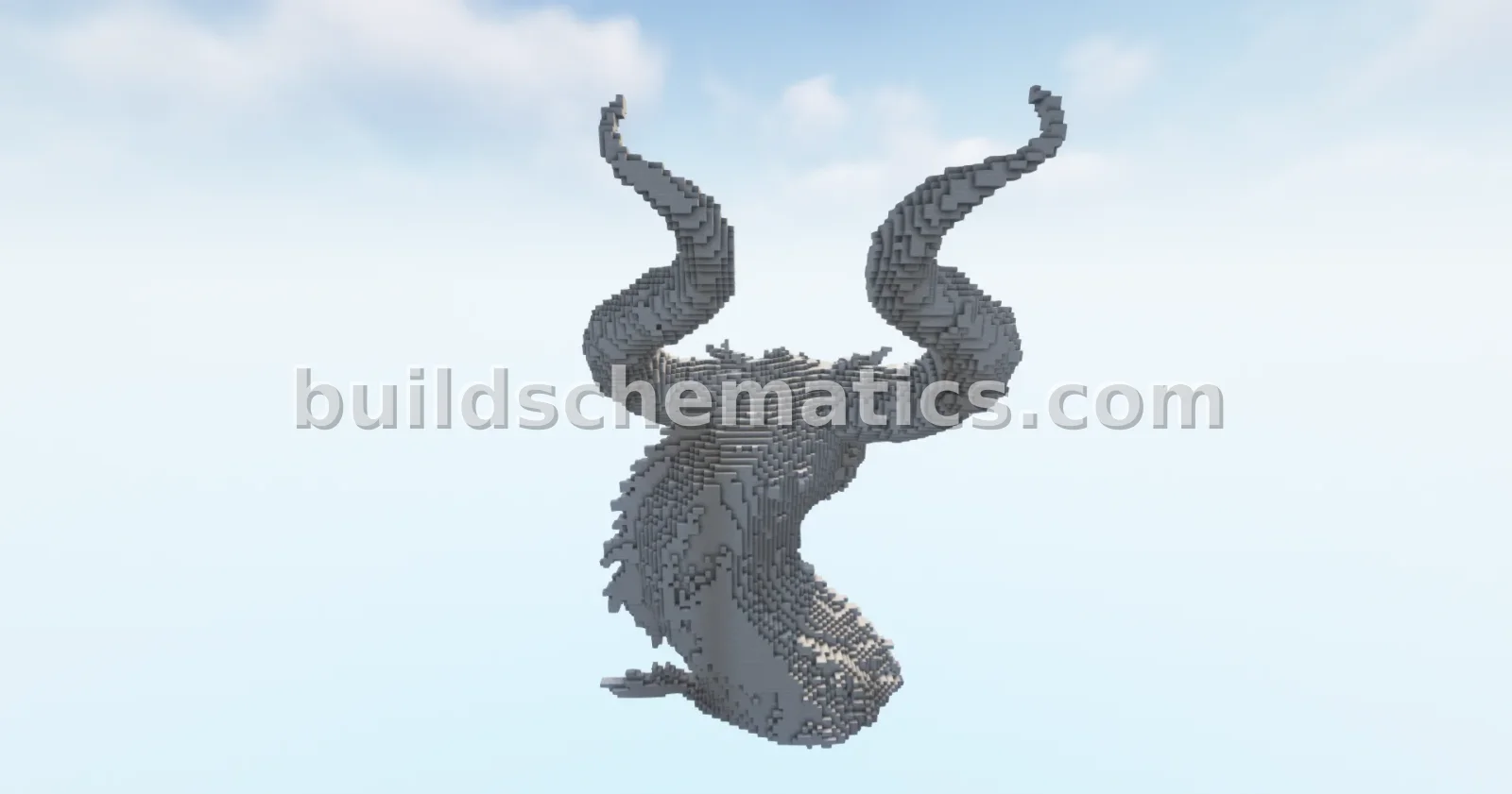 Minecraft Head Goat Statue Build — view 4