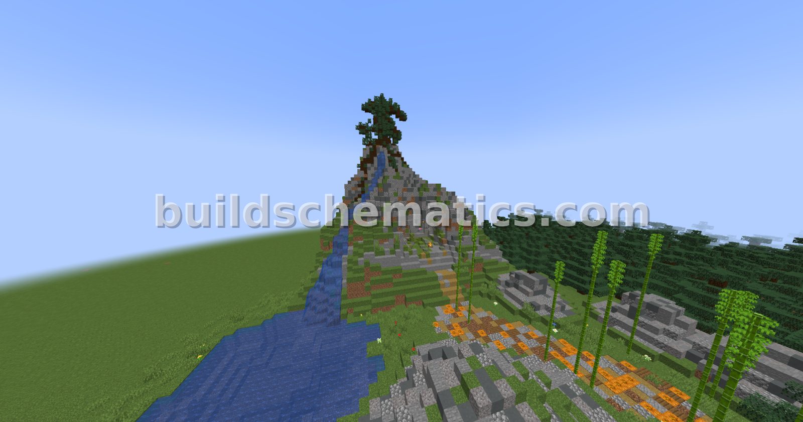 Majestic Mountain Waterfall Scenery