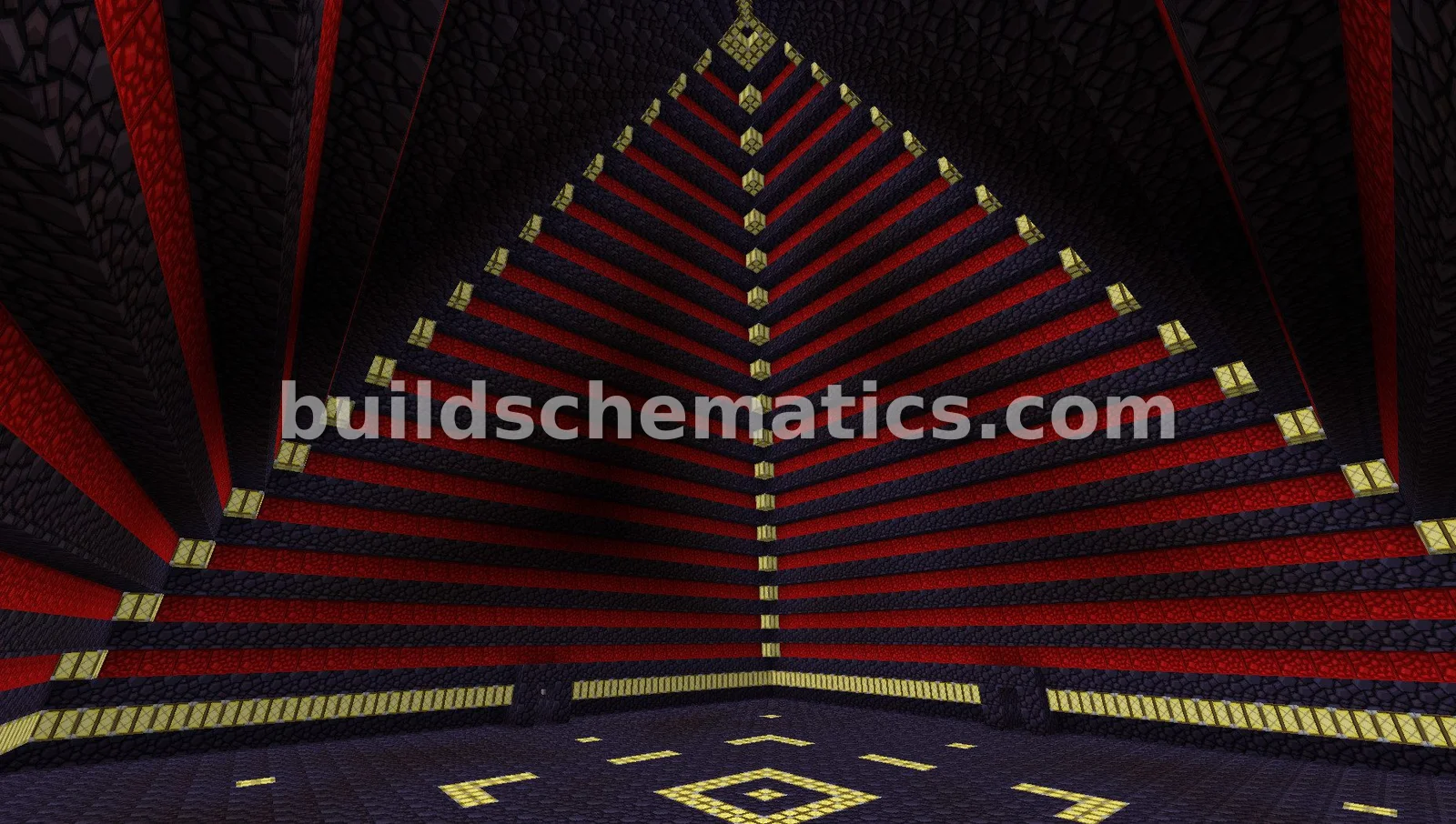 Obsidian Redstone Pyramid Structure — view 2