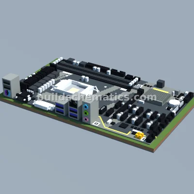 Intel B250-FinTech Motherboard Pixel Art