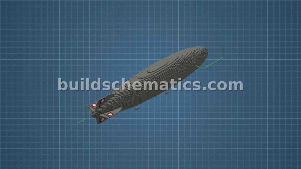 Hindenburg Airship with Functional Controls — view 3